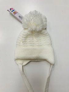 Czapka Wiązana Ecru Barbaras AV110 Chrzest 40/42