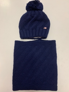 Komplet Czapka Komin Granatowy Barbaras AZ42 44-46 