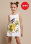 Mayoral Sukienka Plażowa Lalka 3943 Kremowa -rozm 104