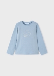 Mayoral Bluzka d/r Basic Cute 0178 Błękitna -rozm 104,110,128