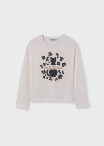 Mayoral Bluzka d/r Kot 7014 Kremowa -rozm 140/146,152