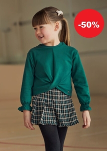 Mayoral Komplet Bermudy Krata 4220 Butelkowa Zieleń -rozm 104