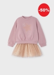 Mayoral Komplet ze Spódnicą Gwiazda 4937 Różowy -rozm 134