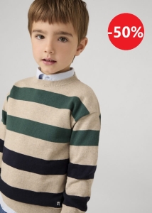 Mayoral Sweter w Pasy 4338 Beżowy - rozm 104,128
