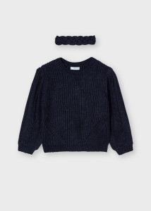 Mayoral Sweter z Opaską 4373 Granatowy - rozm 110
