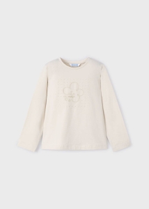 Mayoral Bluzka d/r Basic Cute 0178 Beżowa Groch -rozm 104,110,122