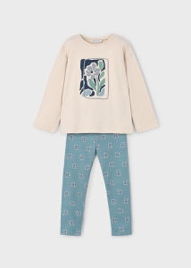 Mayoral Komplet Kwiat 4719 Szałwia -rozm 92,104,110,128