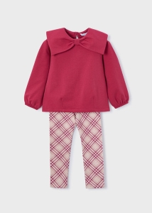 Mayoral Komplet Kokarda 4723 Wiśniowy -rozm 110,122,140