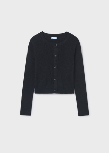 Mayoral Sweter Rozpinany Połysk 6350 Czarny - rozm 157