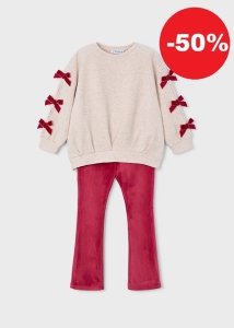 Mayoral Komplet Kokarda 4725 Wiśniowy -rozm 110