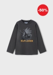 Mayoral Bluzka Dinozaur 4090 Grafitowy - rozm 104