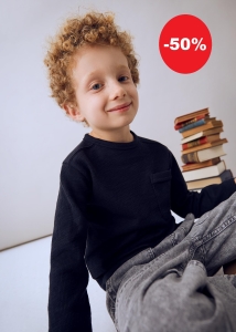 Mayoral Bluzka Z Kieszonką Prążkowana 4082 Granatowy - rozm 104