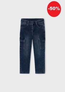 Mayoral Spodnie Jeans Bojówki 4563 Blue Black -rozm 104