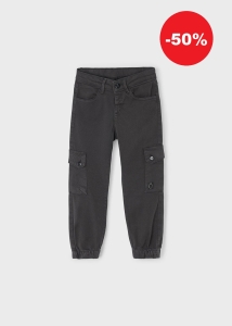Mayoral Spodnie Jeans Cargo Bojówki 4557 Grafitowy -rozm 104