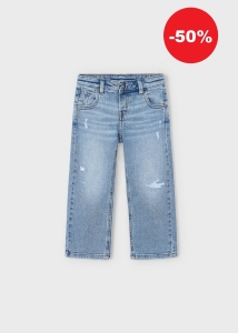 Mayoral Spodnie Jeans Szerokie z dziurami 4565 Medio -rozm 104