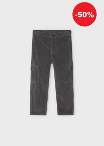 Mayoral Spodnie Sztruks Cargo 4564 Szare -rozm 104