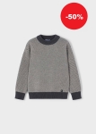 Mayoral Sweter Trykot  Wzór 4376 Szary -rozm 104