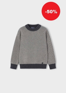 Mayoral Sweter Trykot  Wzór 4376 Szary -rozm 104