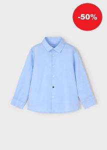 Mayoral Koszula Slim Fit ze Wzorem 4130 Błękitna -rozm 104