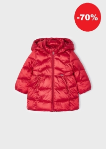 Mayoral Kurtka Zimowa Długa Taliowana 2438 Czerwona - rozm 80