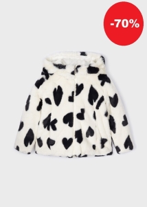 MAYORAL Płaszcz Kurtka Futerko Serca 4407 Kremowy -rozm 104,110