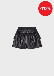 Mayoral Spódnica- Spodnie Imitacja Skóry 4908 Czarne- rozm 104,110,122