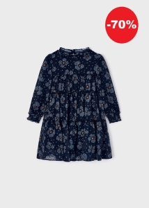 Mayoral Sukienka Szyfonowa 4920 Granatowa - rozm 110