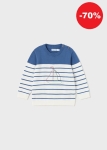 Mayoral Sweter Paski Żaglówka 1369 Atlantyk - rozm 80