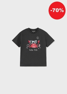 Mayoral Koszulka k/r Krab 1026 Grafitowa - rozm 80