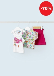 Mayoral Komplet 3cz Syrenka 1278 Orchidea - rozm 80