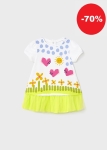 Mayoral Sukienka Łąka Serca 1971 Limonka - rozm 80,86
