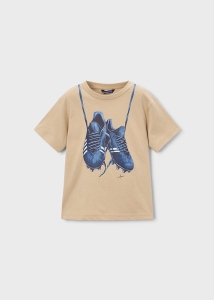 Mayoral Koszulka k/r Piłka Football 3075 Orzech - rozm 104-140