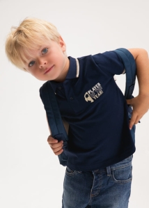 Mayoral Koszulka Polo k/r Football Piłka 3108 Granatowy - rozm 104-140