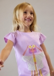 Mayoral Koszulka k/r Dziewczyna 3007 Liliowa - rozm 104-116,128-140
