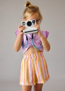 Mayoral Komplet Supeł Paski Szorty 3227 Liliowy - rozm 104-140