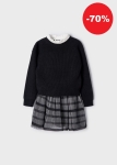 Mayoral Komplet Sukienka 2w1 Sweter 4955 Czarna - rozm. 104,110