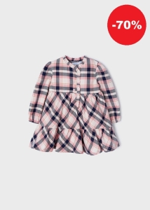 Mayoral Sukienka Krata 2954 Różowa -rozm 80