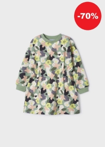 Mayoral Sukienka Dresowa Wzór 4974 Miętowa - rozm 134