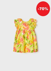 Mayoral Sukienka Wizytowa Kwiaty 1916 Koralowa 80