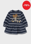Mayoral Sukienka Pieski Paski 2929 Granatowa - rozm 80,86