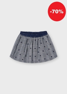 Mayoral Spódnica Grochy Krata 4903 Granatowa - rozm 116
