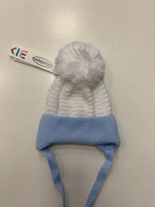 Czapka Wiązana Biało-Błękitna Barbaras AV101 40/42