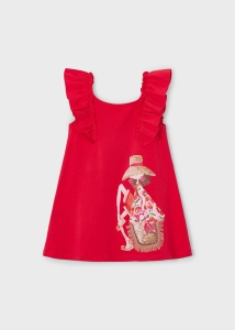 Mayoral Sukienka Plażowa Dziewczynka 3943 Czerwony - rozm 104-116,128-140