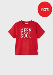 Mayoral Koszulka k/r Keep Cool 3016 Czerwona - rozm 128