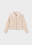 Mayoral Sweter z Futerkiem 4324 Kremowy -rozm 104-140