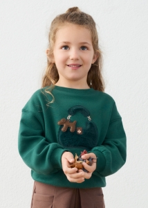 Mayoral Bluza Piesek 4407 Butelkowa Zieleń -rozm 104-140