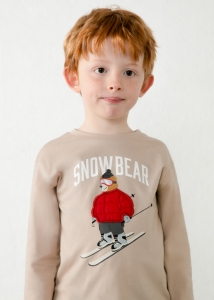 Mayoral Bluzka Bear 4023 Brązowa -rozm 104-140