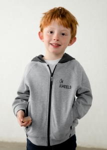 Mayoral Bluza z kapturem "On Wheels" 4474 Szara - rozm 104-140