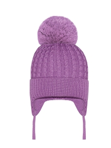 Czapka Fioletowa Barbaras Pompon WX30 44/46
