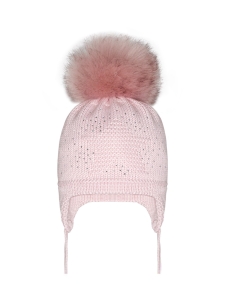 Czapka Różowa Barbaras Pompon WX13 40/42